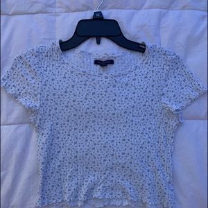 amercian eagle ruffled baby tee